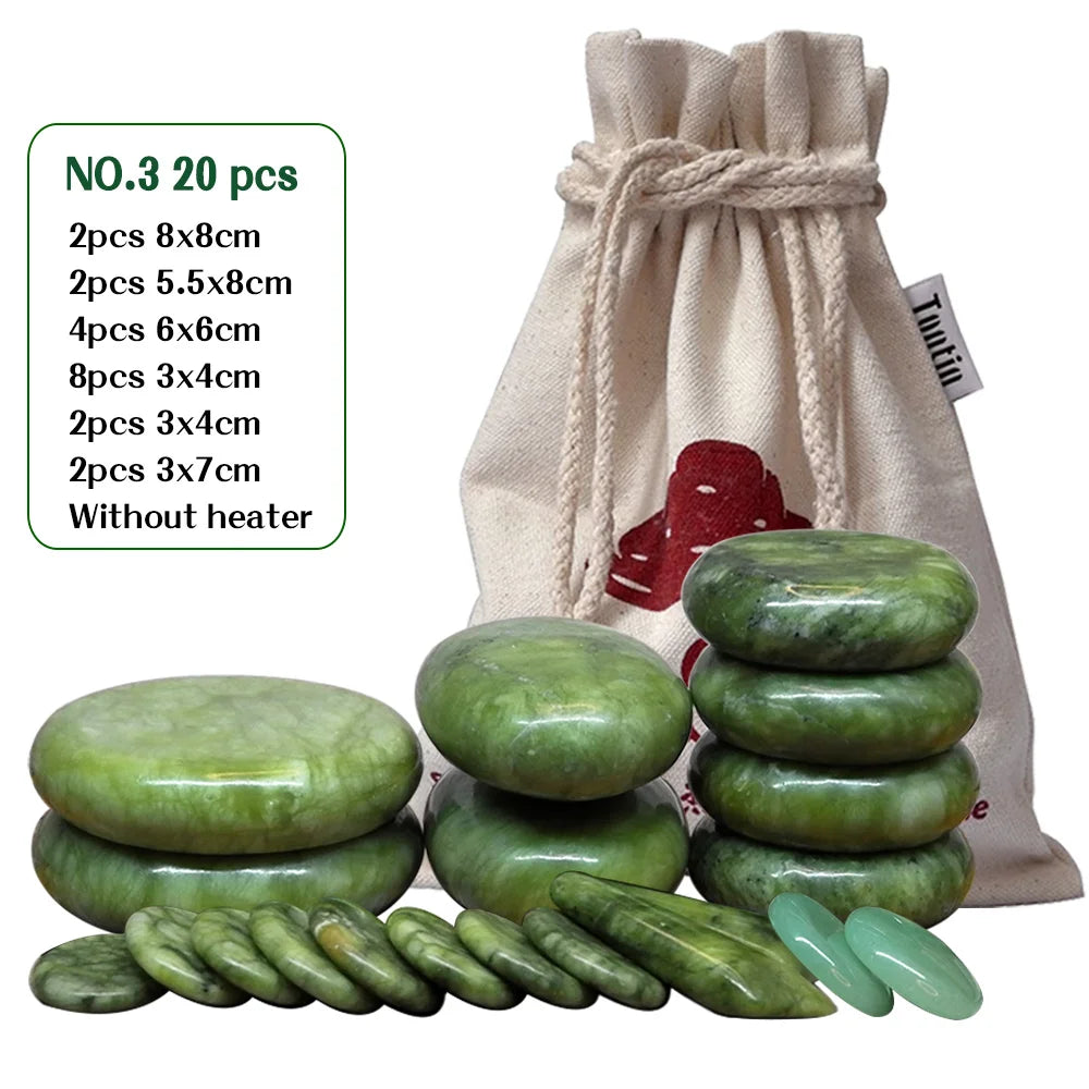 Jade Hot Stone Massage & Therapy Set