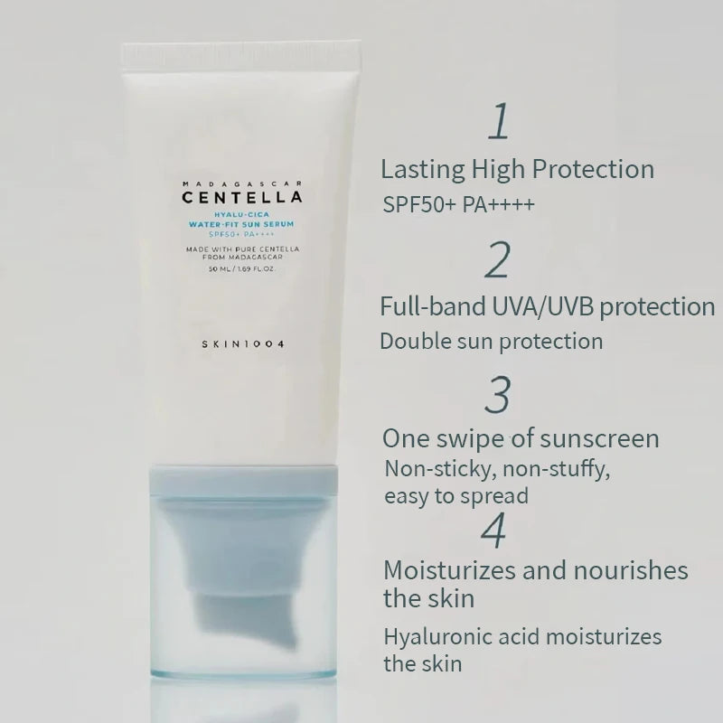 Korean Centella Hyalu-Cica Skincare Duo: Moisturizing Cream & Sun Serum