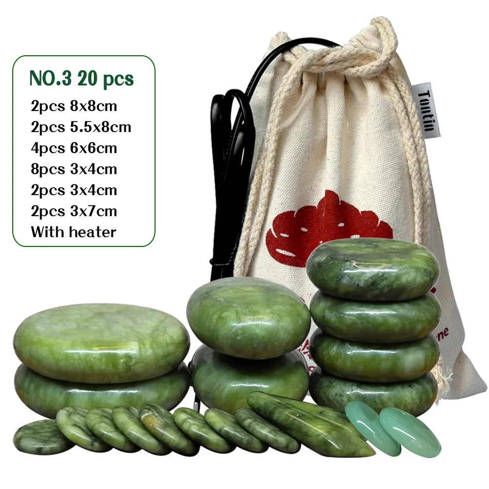 Jade Hot Stone Massage & Therapy Set