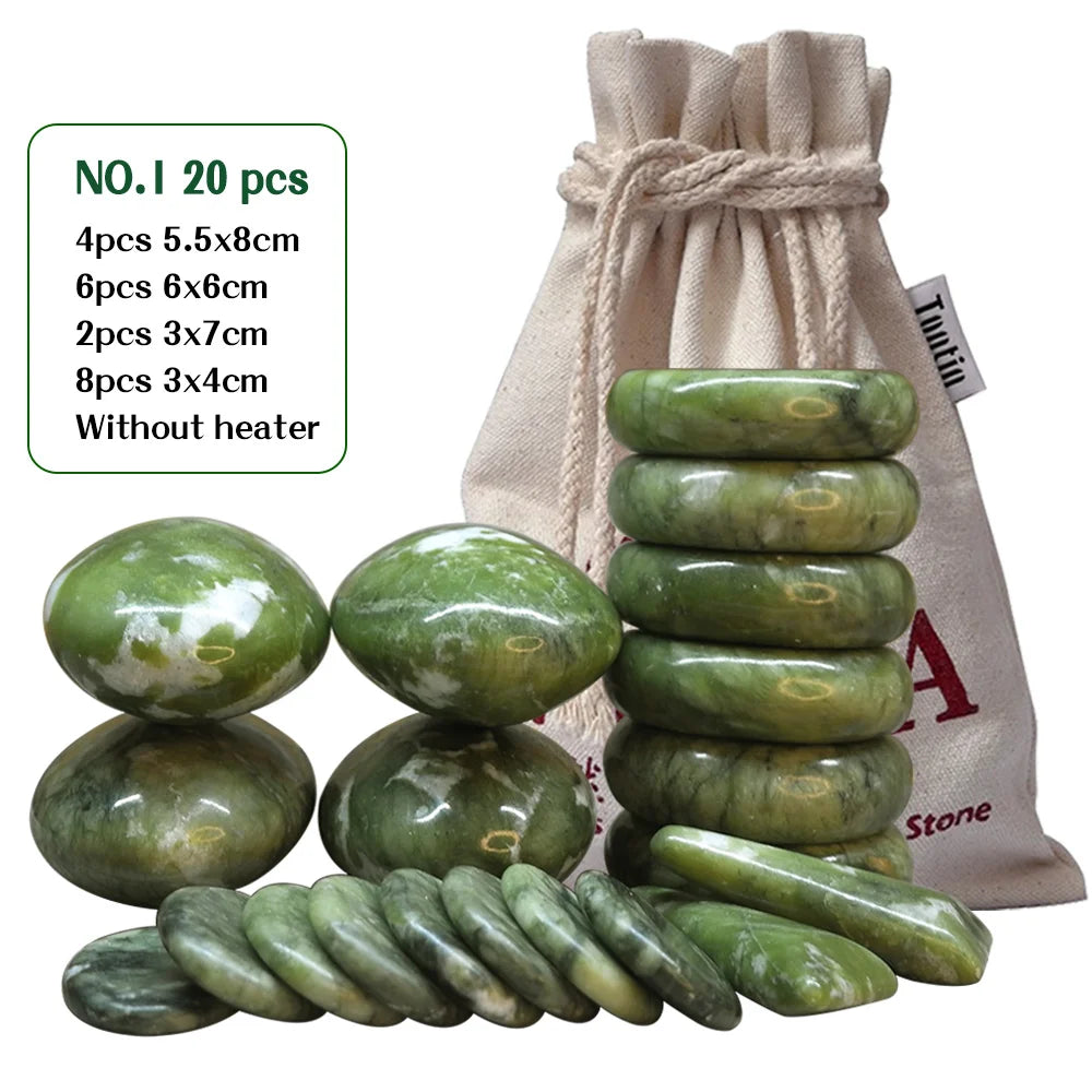 Jade Hot Stone Massage & Therapy Set