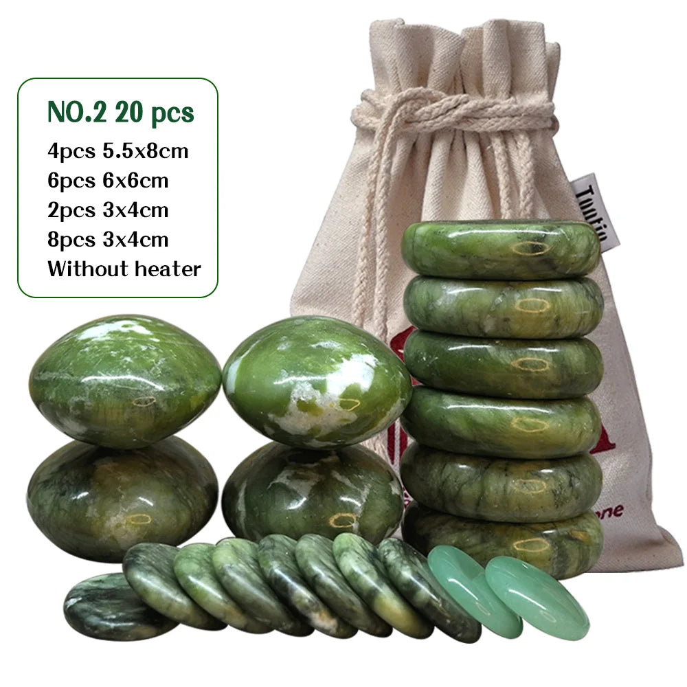 Jade Hot Stone Massage & Therapy Set