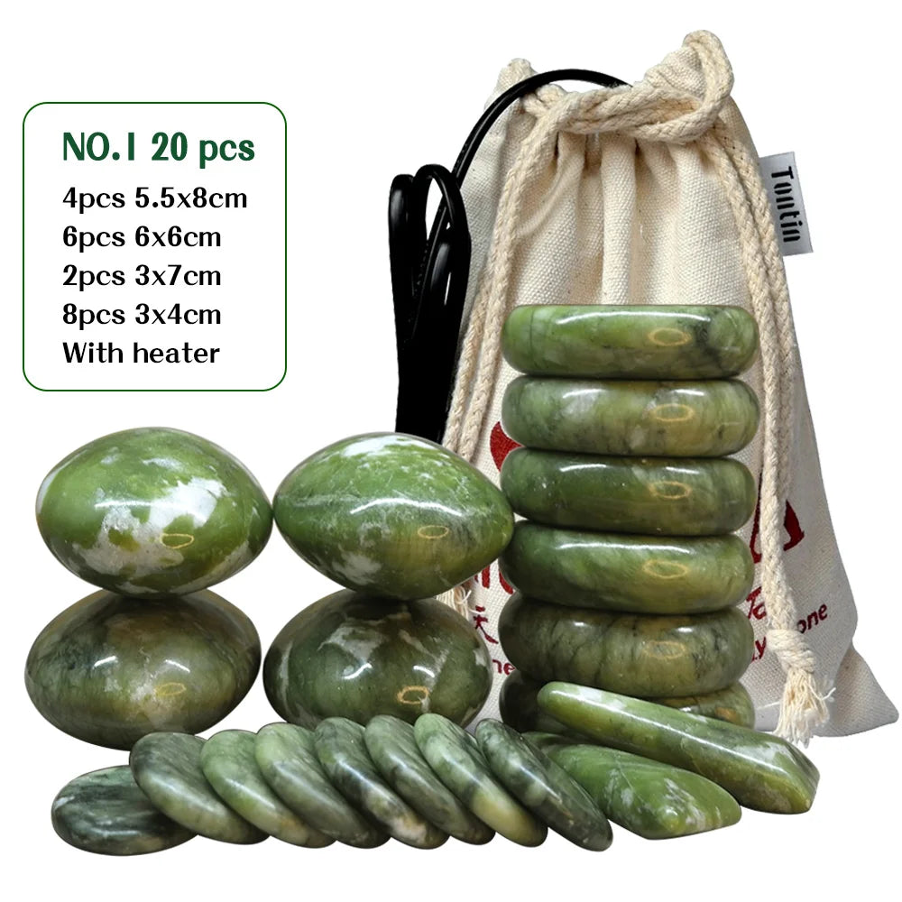 Jade Hot Stone Massage & Therapy Set