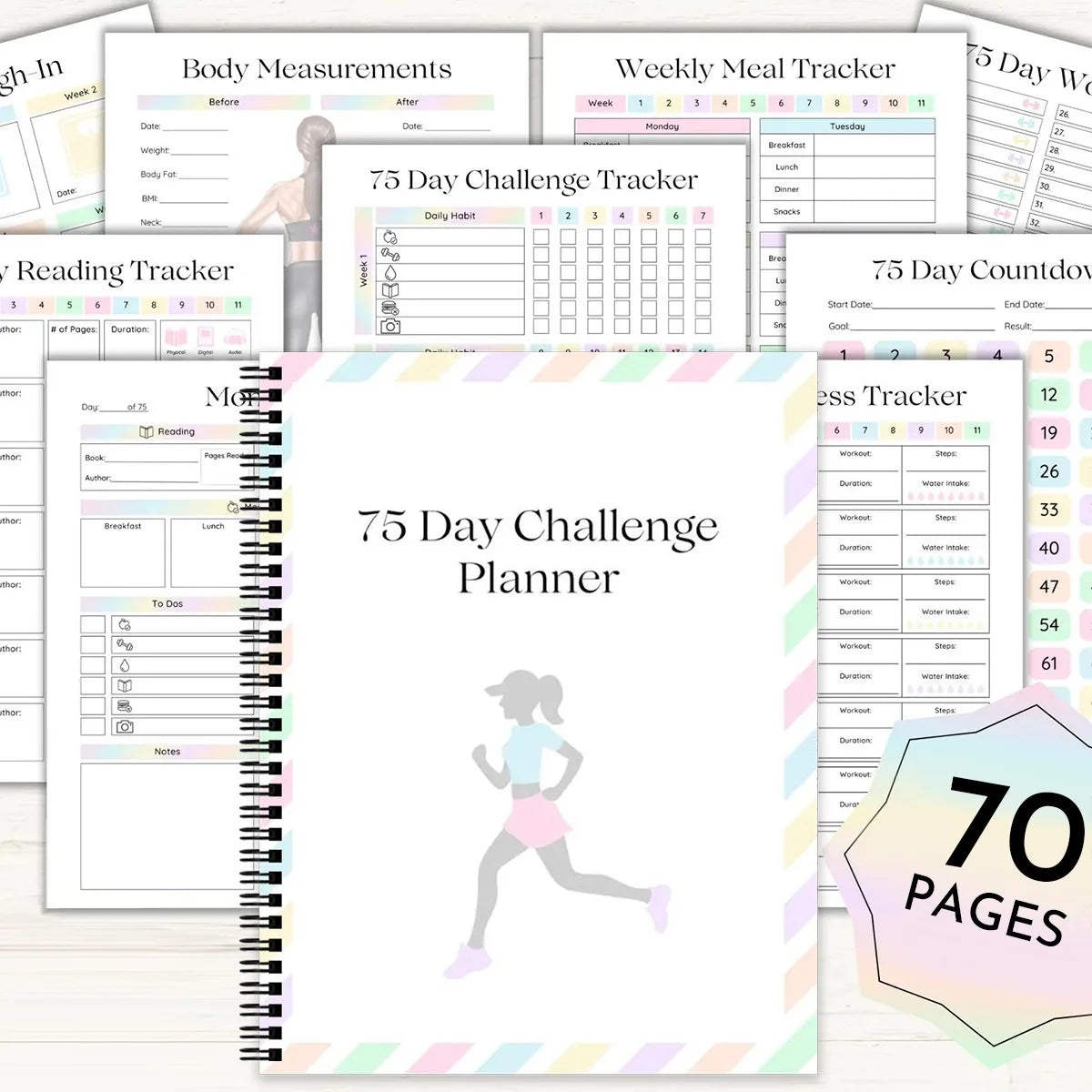 75-Day Goal Planner & Habit Tracker Journal