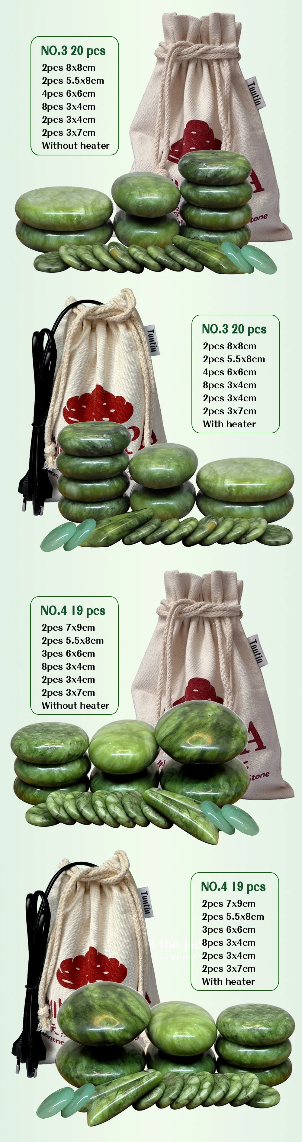 Jade Hot Stone Massage & Therapy Set