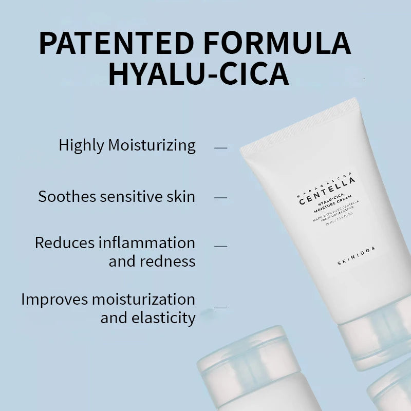 Korean Centella Hyalu-Cica Skincare Duo: Moisturizing Cream & Sun Serum