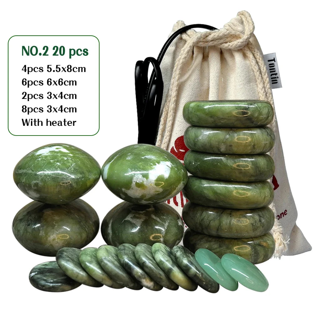 Jade Hot Stone Massage & Therapy Set